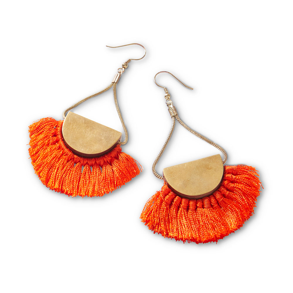 Orange Tassel Earrings | Oxfam GB | Oxfam’s Online Shop