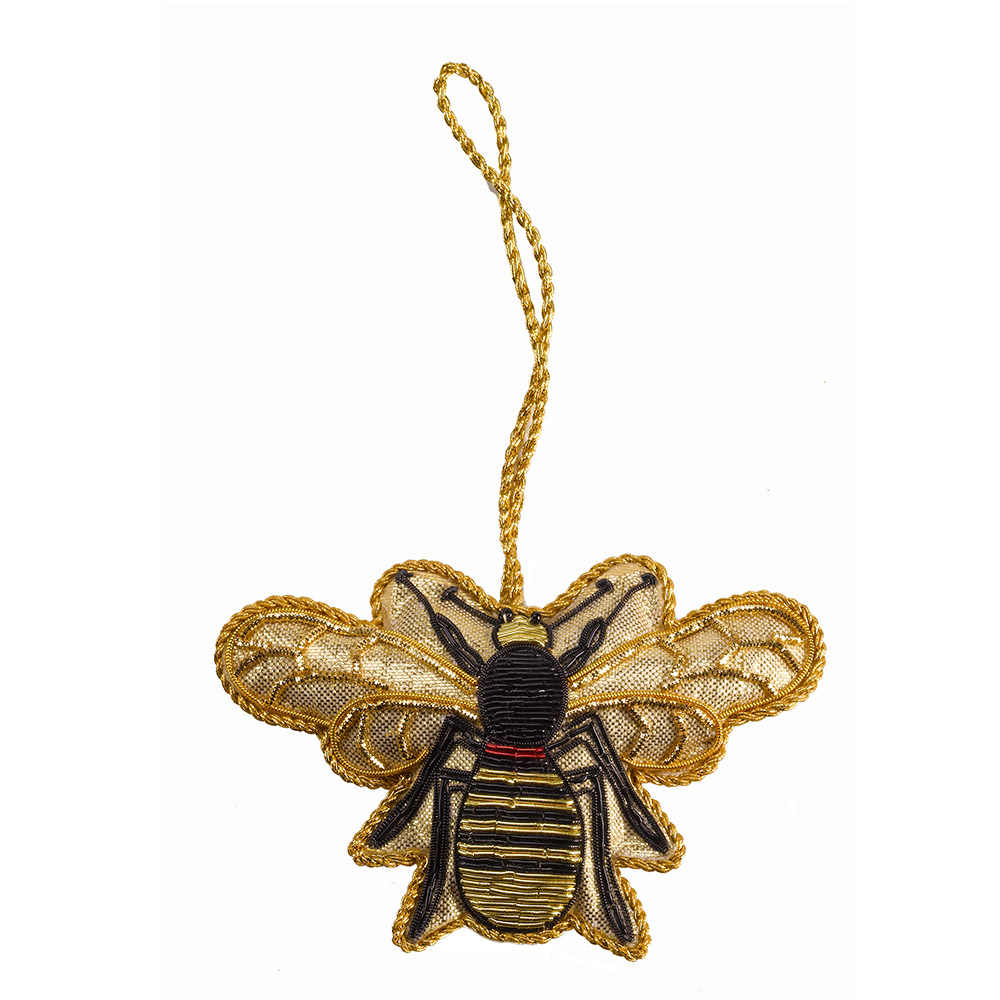 Goldwork Bee Christmas Decoration | Oxfam GB | Oxfam’s Online Shop